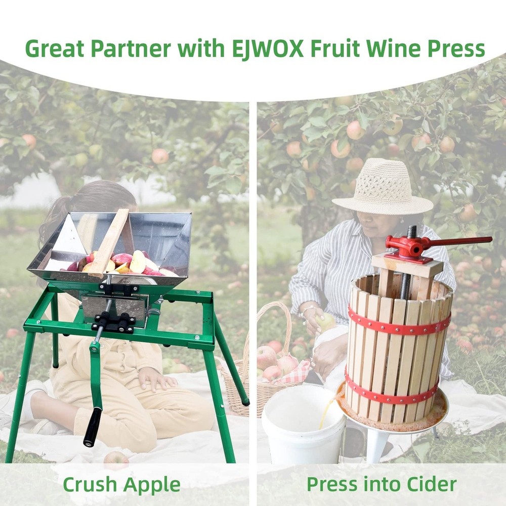 Manual Fruit Crusher Apple Juicer 7L with Stand