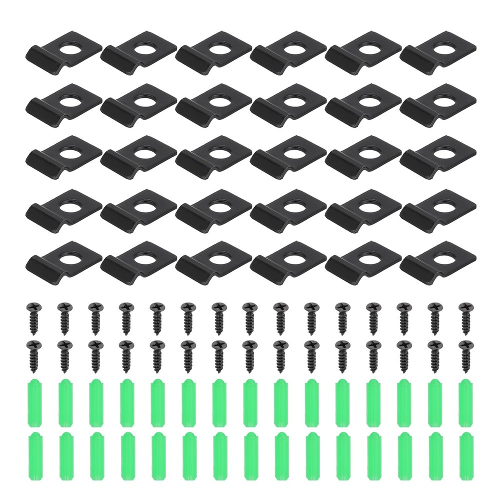 30Pcs 2mm(1/16") One Hole Pipe Strap, U Brackets Conduit Clamp