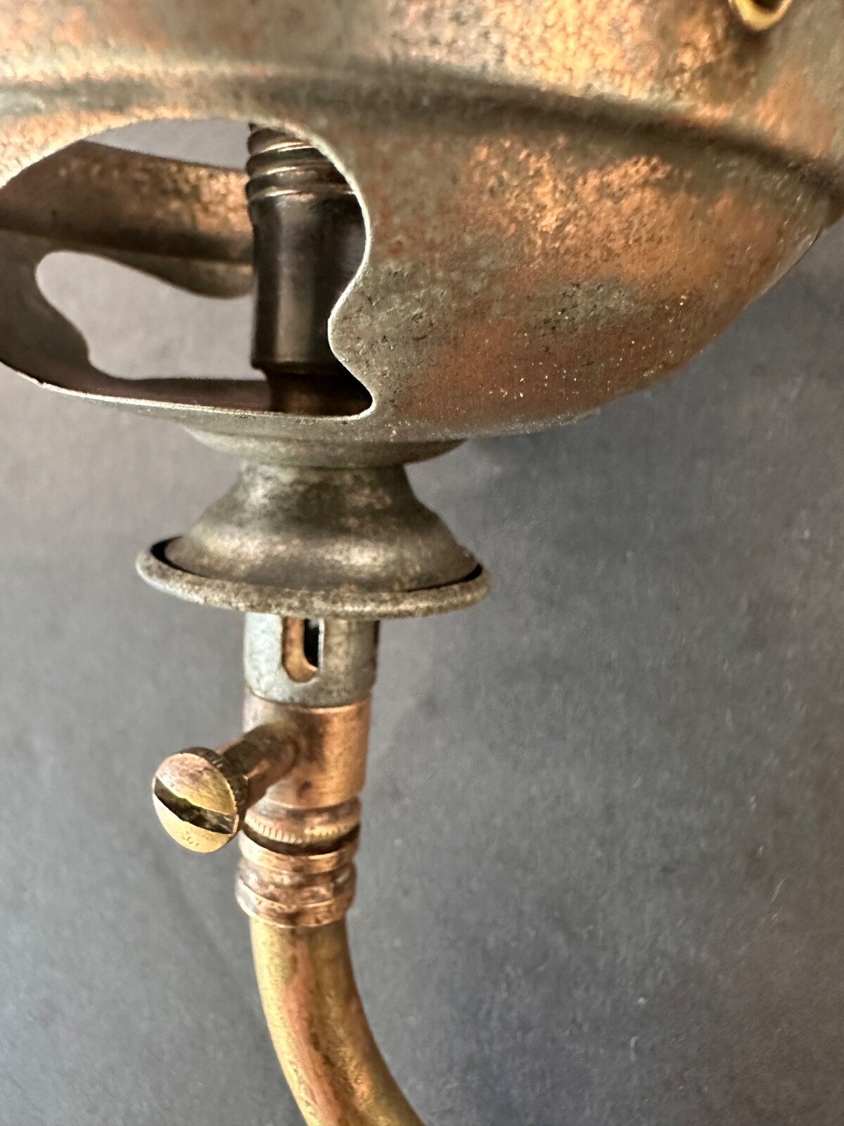 Antique Vintage Art Nouveau Light Fitting Original shade holder- Not Converted