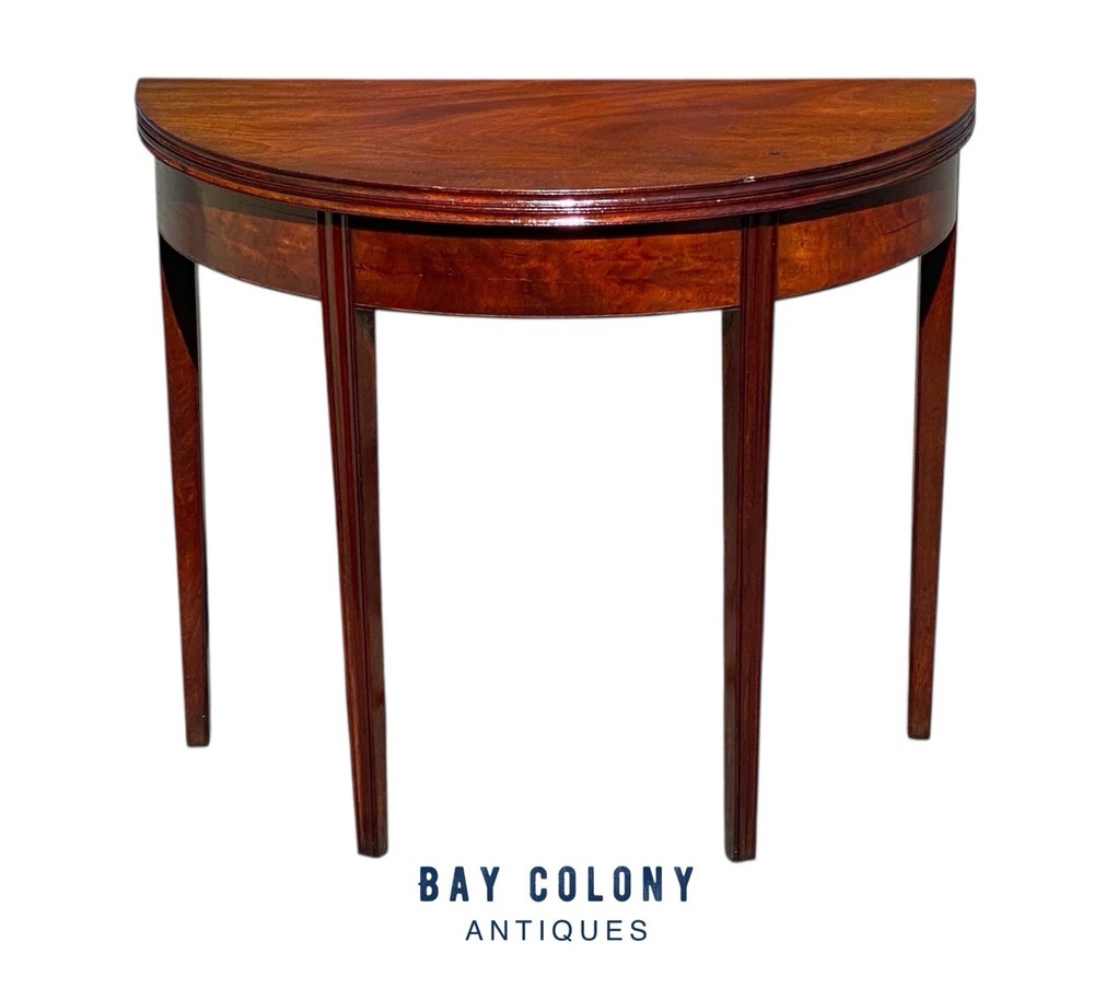 Antique Hepplewhite Mahogany Card Table / Console Table