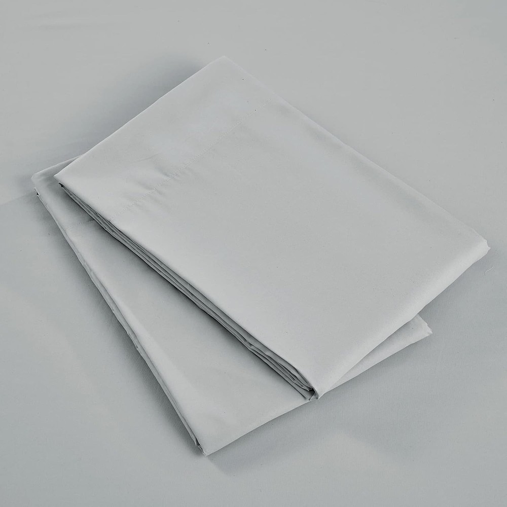 Light Grey Pillowcases King Size 12 Pack Bulk Pillowcase Set - Envelope Closure