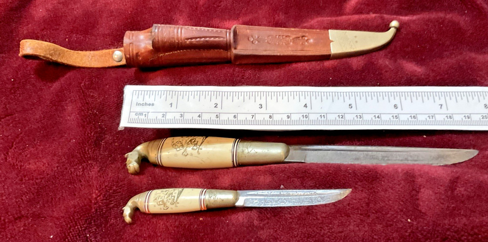 Horsehead Double Puuko Knife, rare handle
