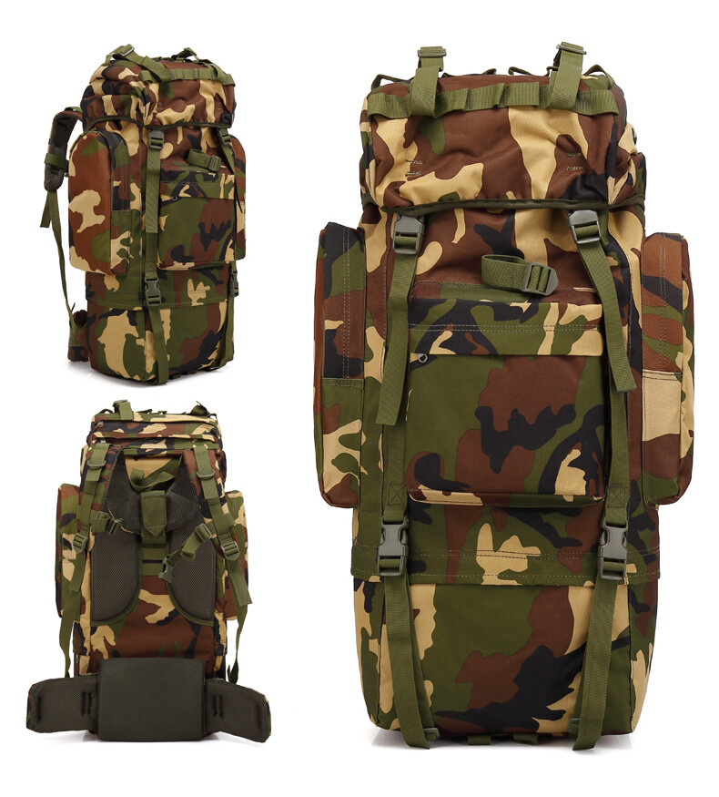 65L Hiking Backpack Water Resistent Oversized Rucksack Extra Large Camping Bag