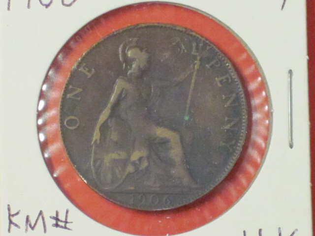 ** 1906 Penny - Great Britain - KM# 794.2 Good example.