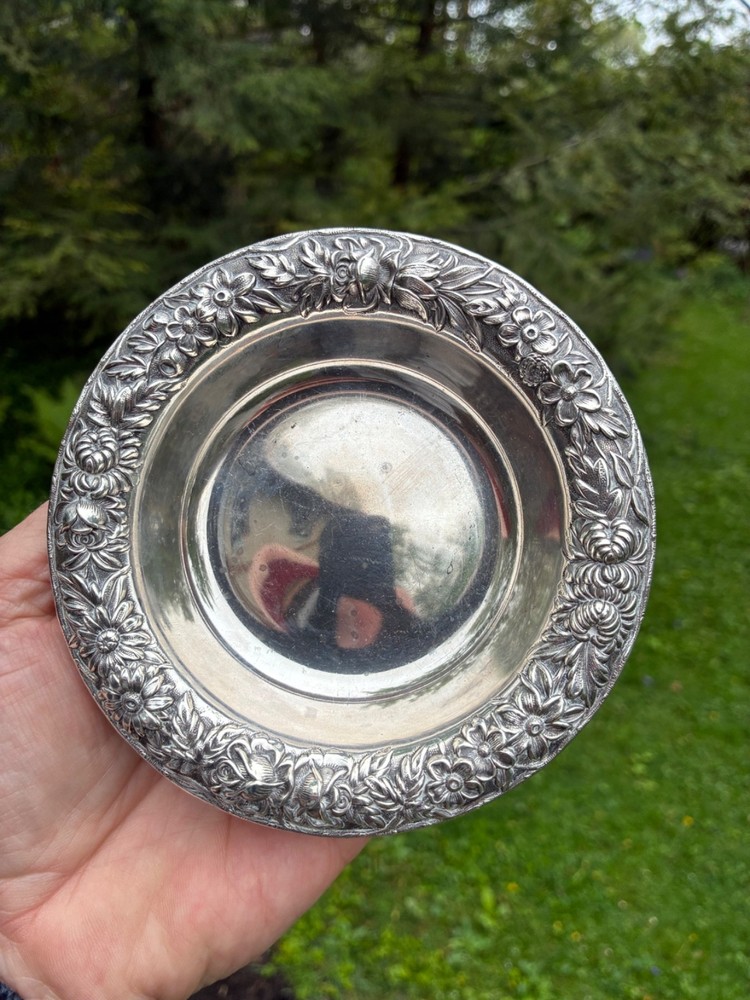 Kirk & Son Sterling Silver Repousse Candy Dish