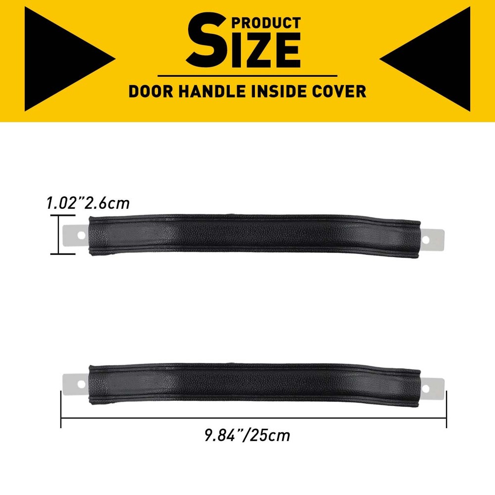 NEW Interior Black Door Pull Strap Inside Handle Set Pair FOR 87-95 YJ WRANGLER