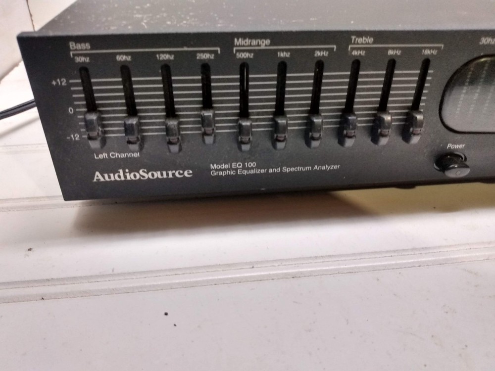 Audiosource Model EQ 100 Stereo Sound System 2 Channel Graphic Equalizer