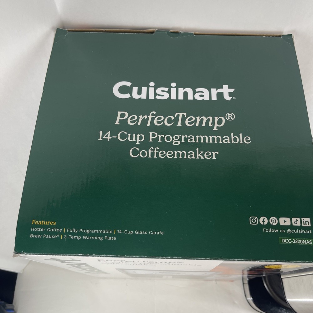 Cuisinart Coffee Maker PerfecTemp 14 Cup Programmable Brew Pause 3 Temp DCC3200