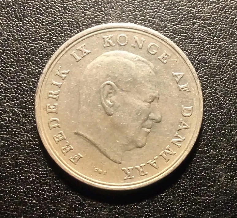 1964 Denmark One Krone Coin