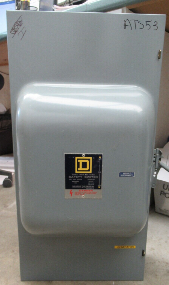 Square D 82254, Series E1, 200 Amp, 240 Volt, 1PH 2W, Double Throw Switch -ATS53