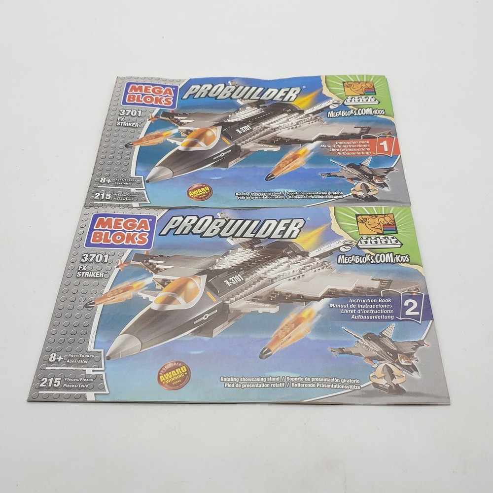Mega Bloks 3701 Fx Striker Megabloks Manual only, no building pieces.