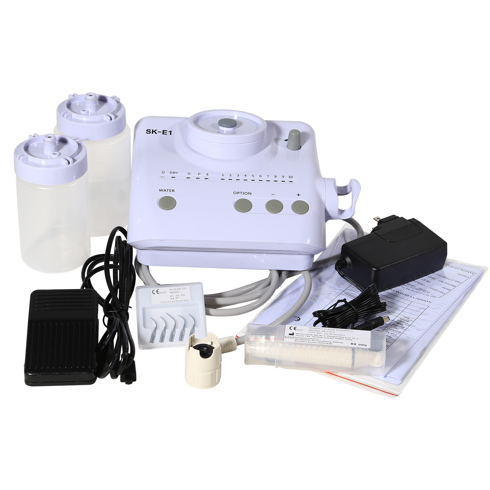 Ultrasonic Piezo Dental Scaler Handpiece 2*Bottles Dosing Fits EMS Cavitron tips