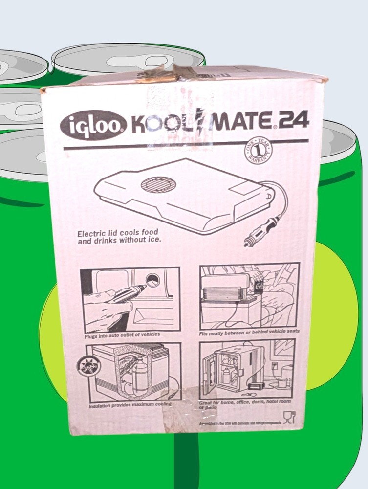 IGLOO 2003 Kool Mate 24 Portable ICELESS Thermo Electric Cooler Car Lighter Plug