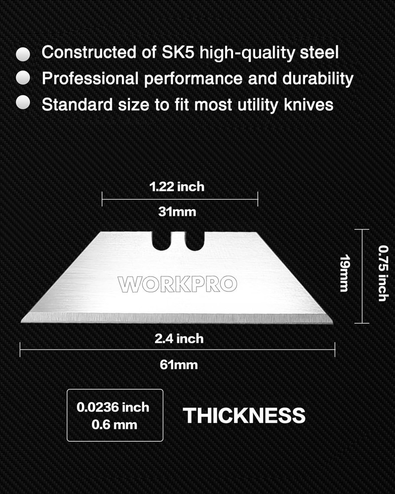 Innovative 50-Pack Utility Blades with Quick-Access Dispenser for Safe Storage