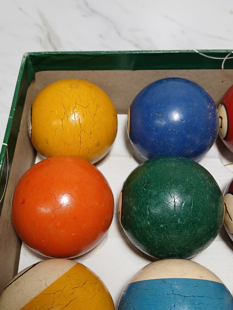 Antique Clay Billiard Pool Balls Set (2 Variations)