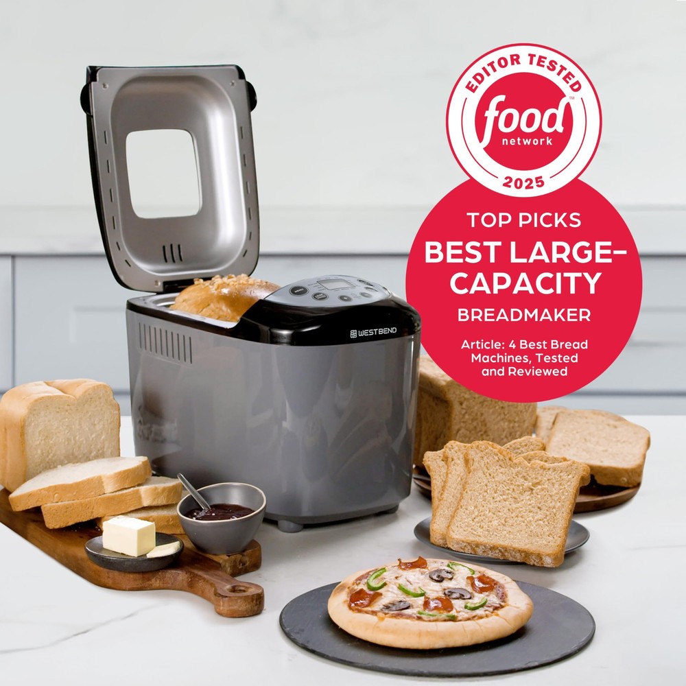 West Bend Hi-Rise Bread Maker Machine Programmable 12 Programs Including Glu...