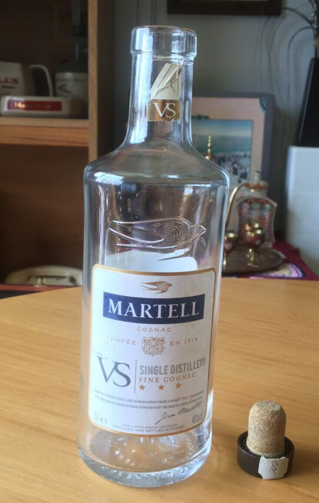 EMPTY MARTELL COGNAC 35CL BOTTLE