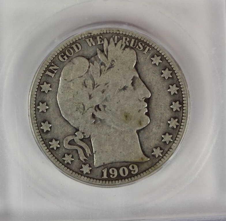 1909 Barber Half Dollar : ICG VG08