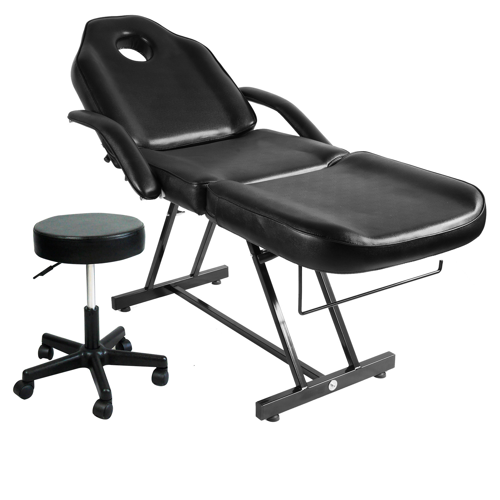 Tattoo Massage Bed Beauty Barber Chair Adjustable Hydraulic Stool Facial Salon