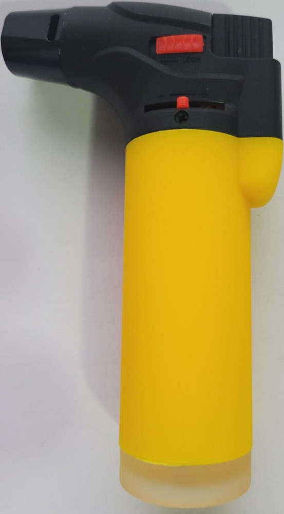 Max Light Torch Refillable Windproof Jet Lighter Color Yellow Size 4 inches