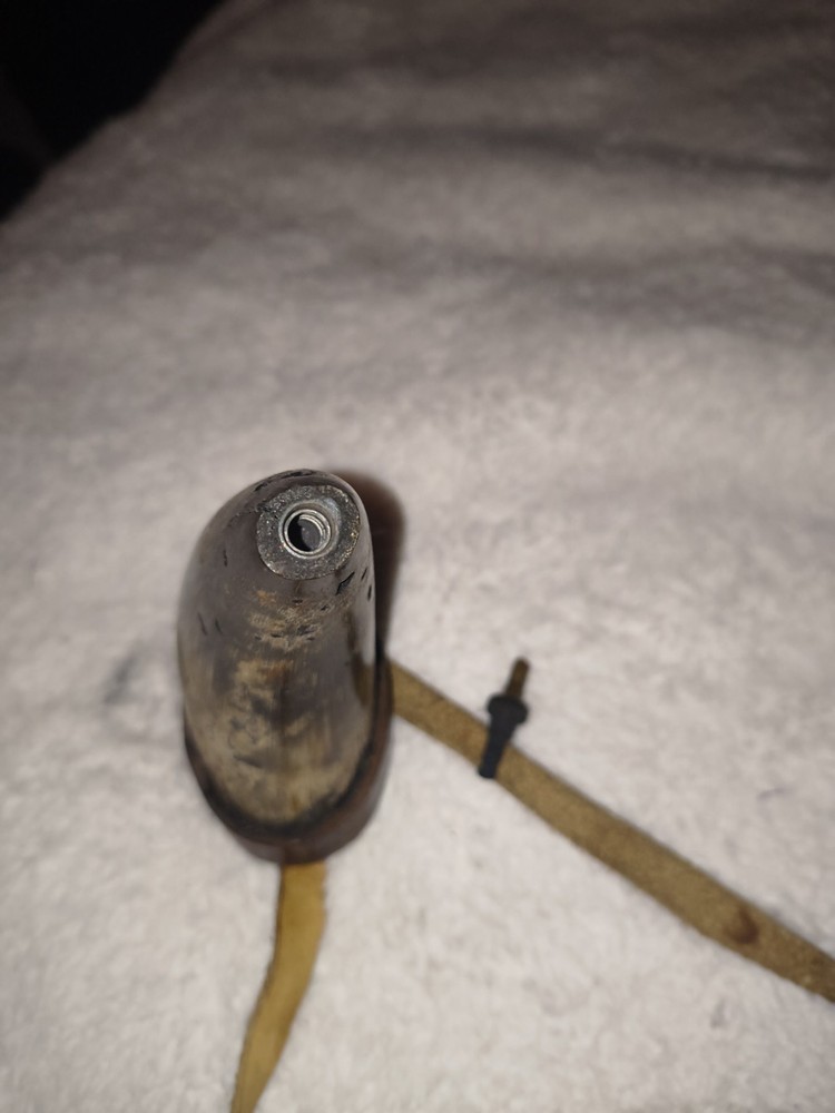 Vintage Powder Horn with Strap for Muzzleloader Hunting