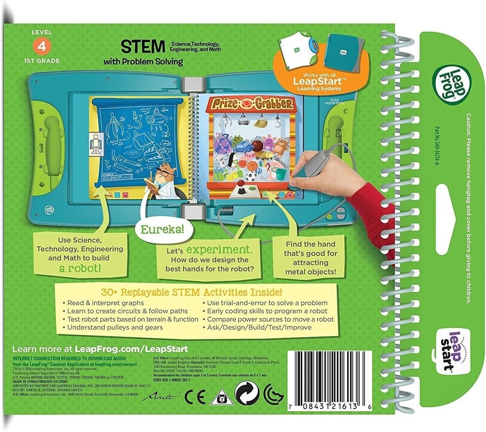 LeapFrog LeapStart 1st Grade STEM Activity Book Level 4, 1st Grade