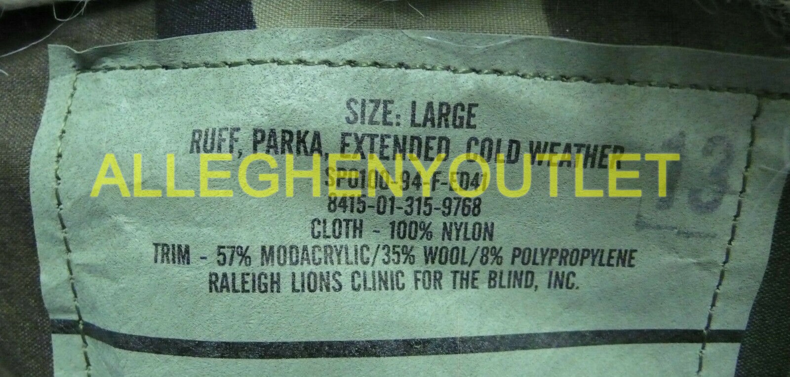 FUR RUFF ATTACHMENT for Hood of Cold Weather Woodland Goretex Parka Jacket LARGE