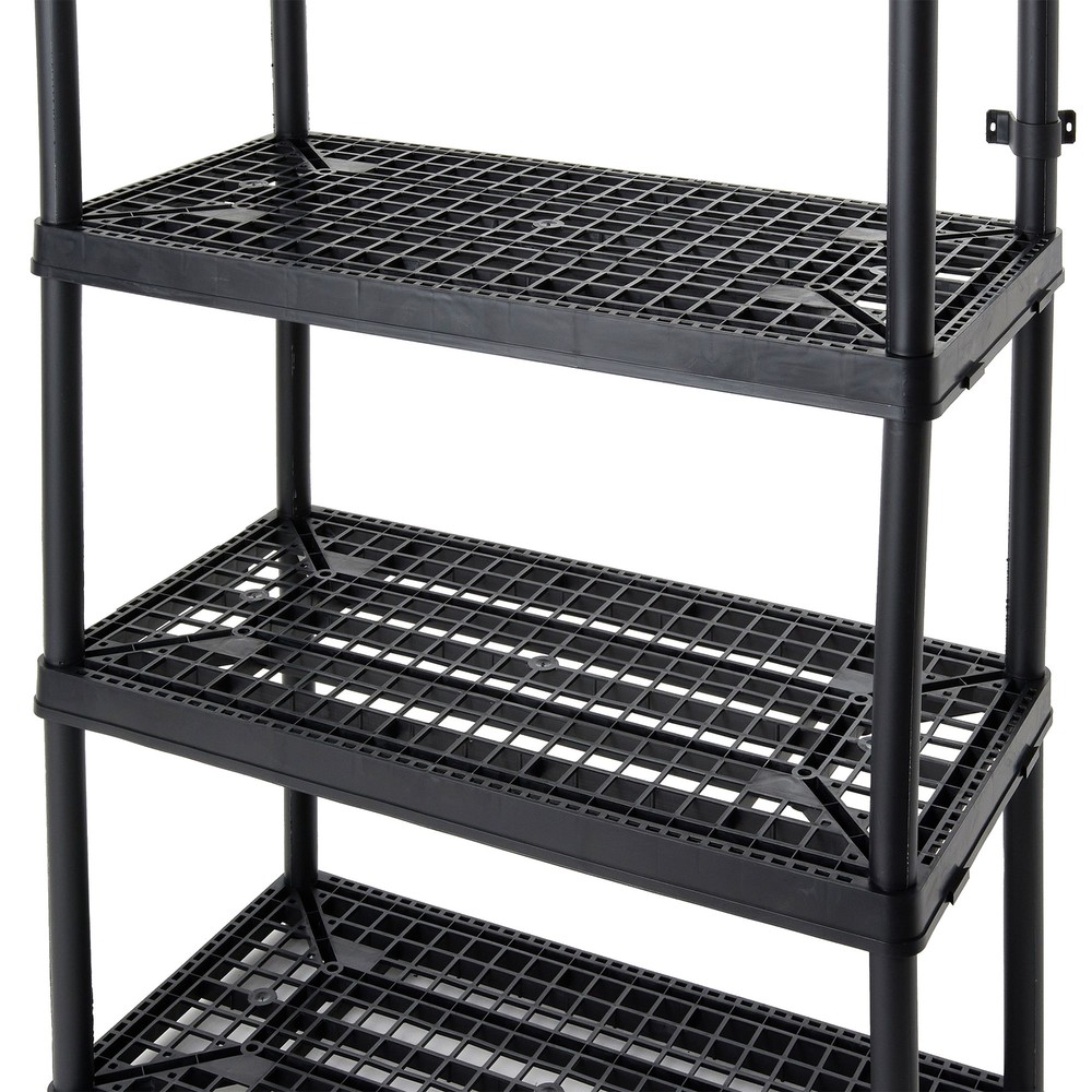 Gracious Living 4 Shelf Fixed Height Ventilated Heavy Duty Storage Unit (2 Pack)