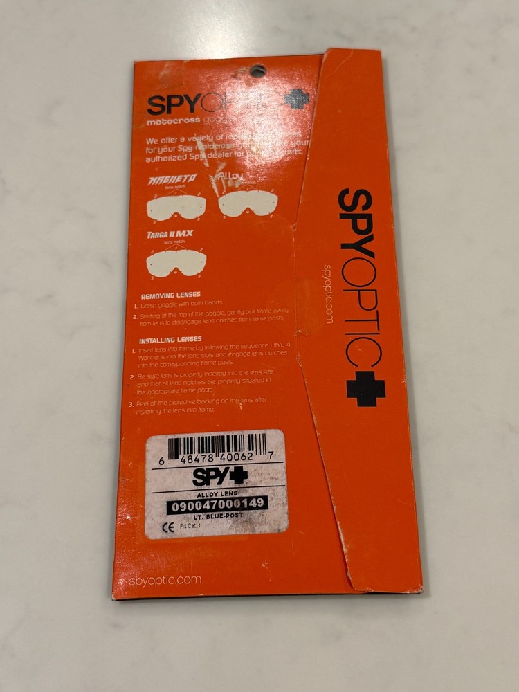 SPY Optic Alloy Blue Replacement Goggle Lens w/ Frame Posts