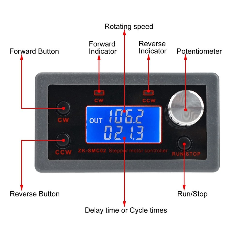 -SMC02 Stepper Motor Driver Controller Integrated Board Forward/Reverse P6567