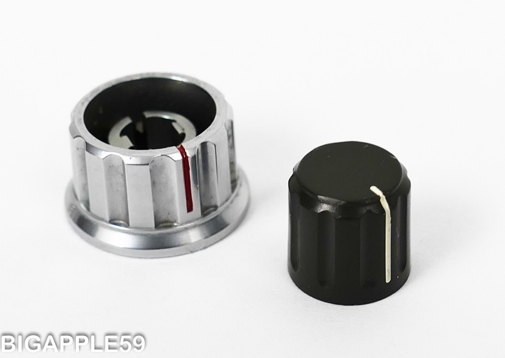 Kenwood R-5000 Receiver Dual Pot Control Knobs - Replacement