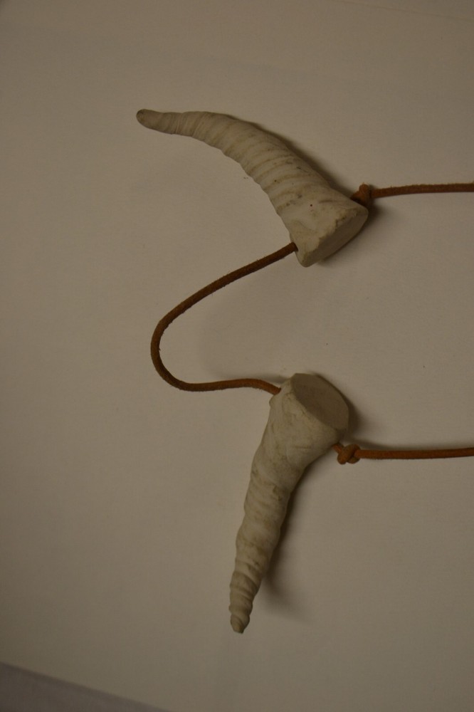 Unpainted Large sized twisted costume horns