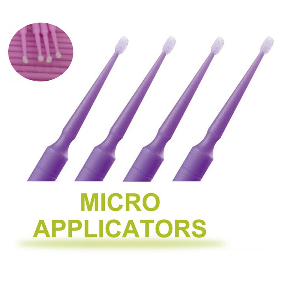 100pcs 4Sizes Dental Microbrush Disposable Applicators Tips Micro Brush Cleaning