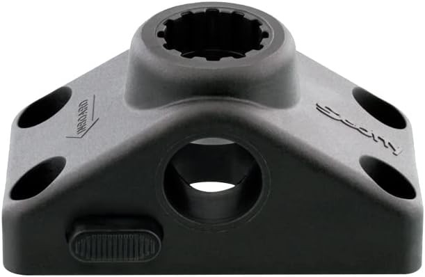 Scotty #241L-BK Locking Side Deck Mounting Bracket, Black, Small Small, Black