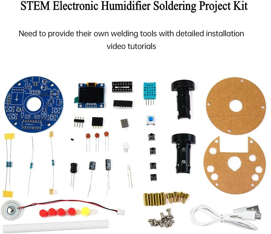 STEM Electronic DIY Kit Humidifier Soldering Project Kit, Temperature OLED Displ