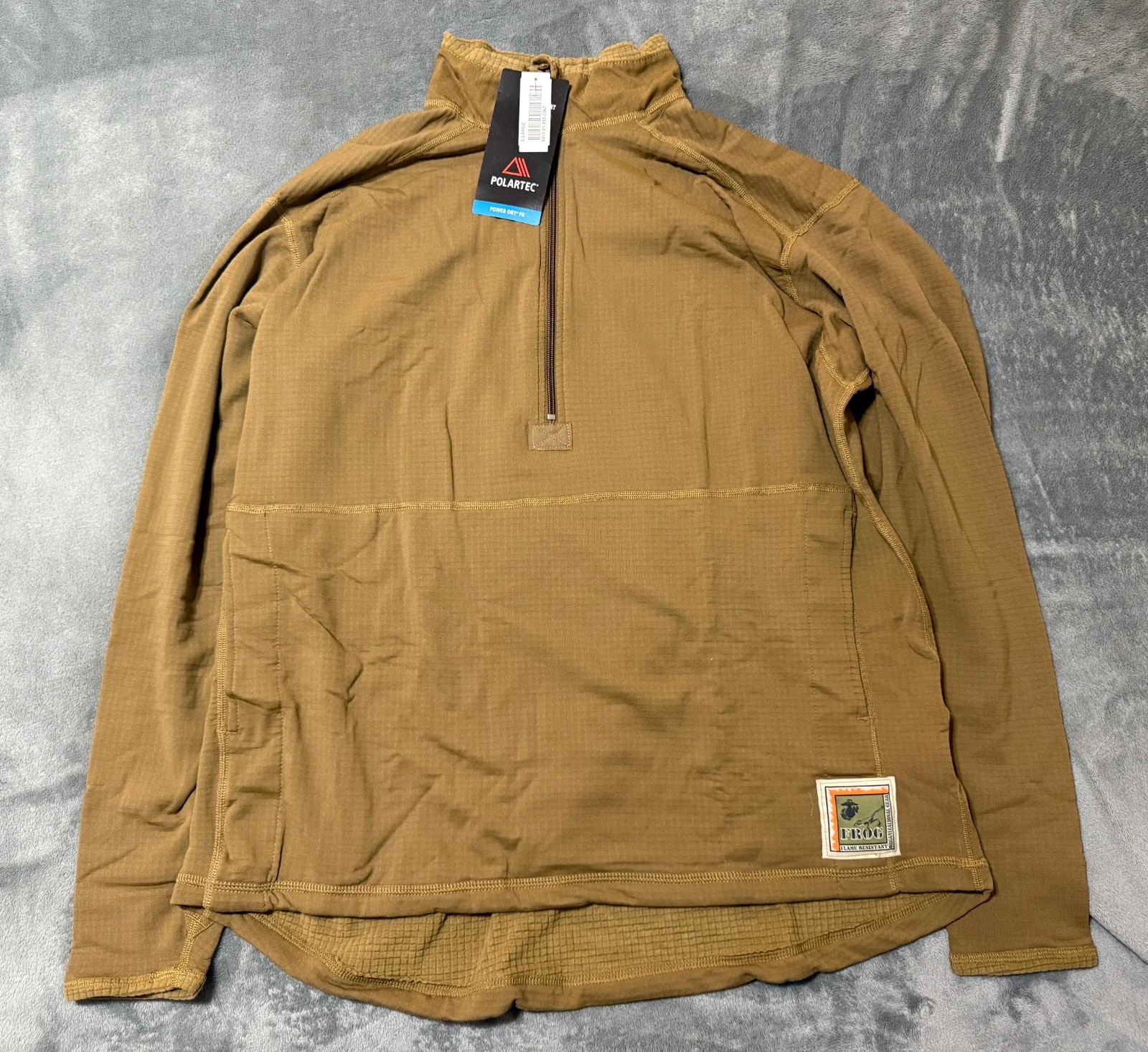 USMC Polartec FROG Grid Fleece Zip Pullover Coyote XLarge