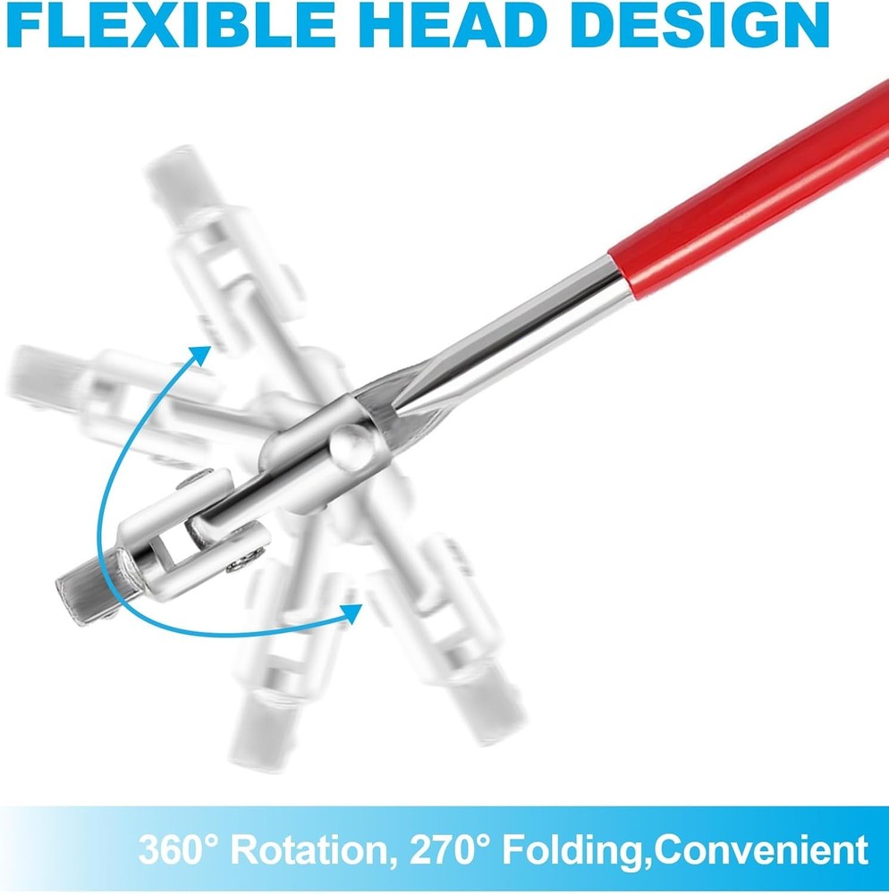 3Pcs Spark Plug Socket Wrench Set T-Handle, Universal 5/8" & 13/16" Red