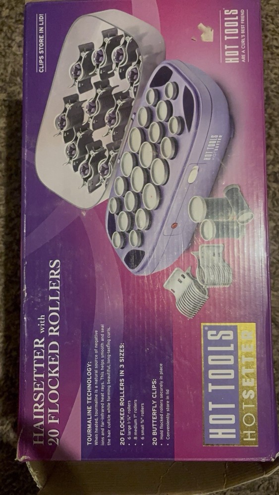 Hot Shot Tools 20 Flocked Hot Rollers Clips
