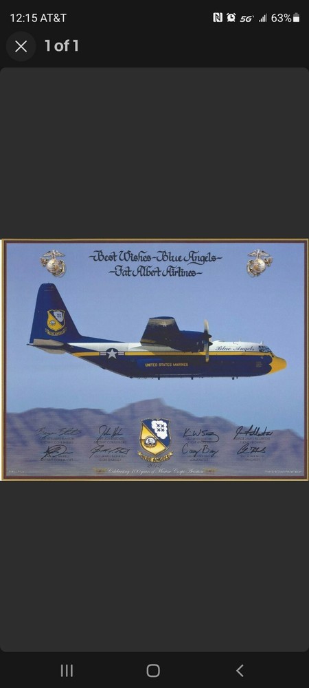 Blue Angel Fat Albert Poster