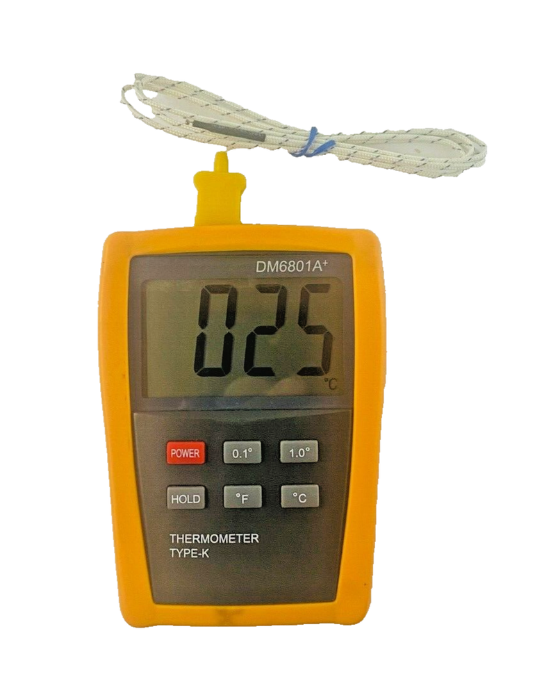 Digital K-Type Thermocouple Thermometer DM6801A w/ 5 Probes (3 diff. types)