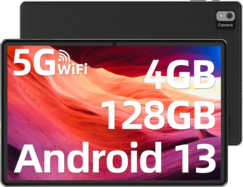 10" Tablet Android 13 Tablets 4+128GB Quad-Core T618 Tablet Dual Camera 6000mah