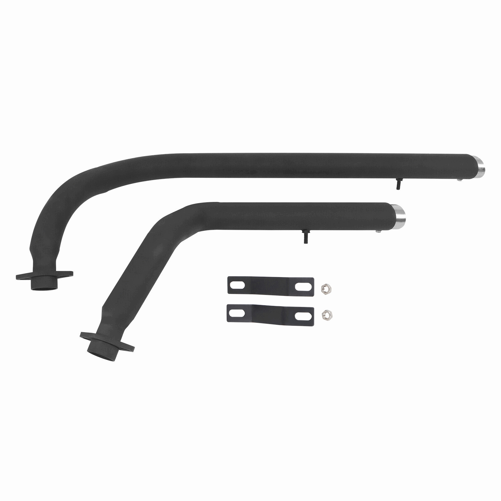 Shortshots Staggered Exhaust Pipe Kit Black For Honda Shadow 750 VT 750 VT400