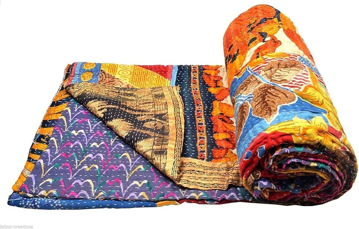 Royal Craft Wholesale Lot of Indian Vintage Kantha Quilt Handmade Throw Reversib