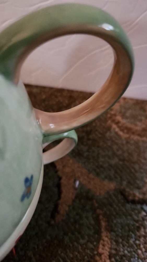 Beautiful Green Mesa International Angel Stackable 3pc Tea Pot Set!