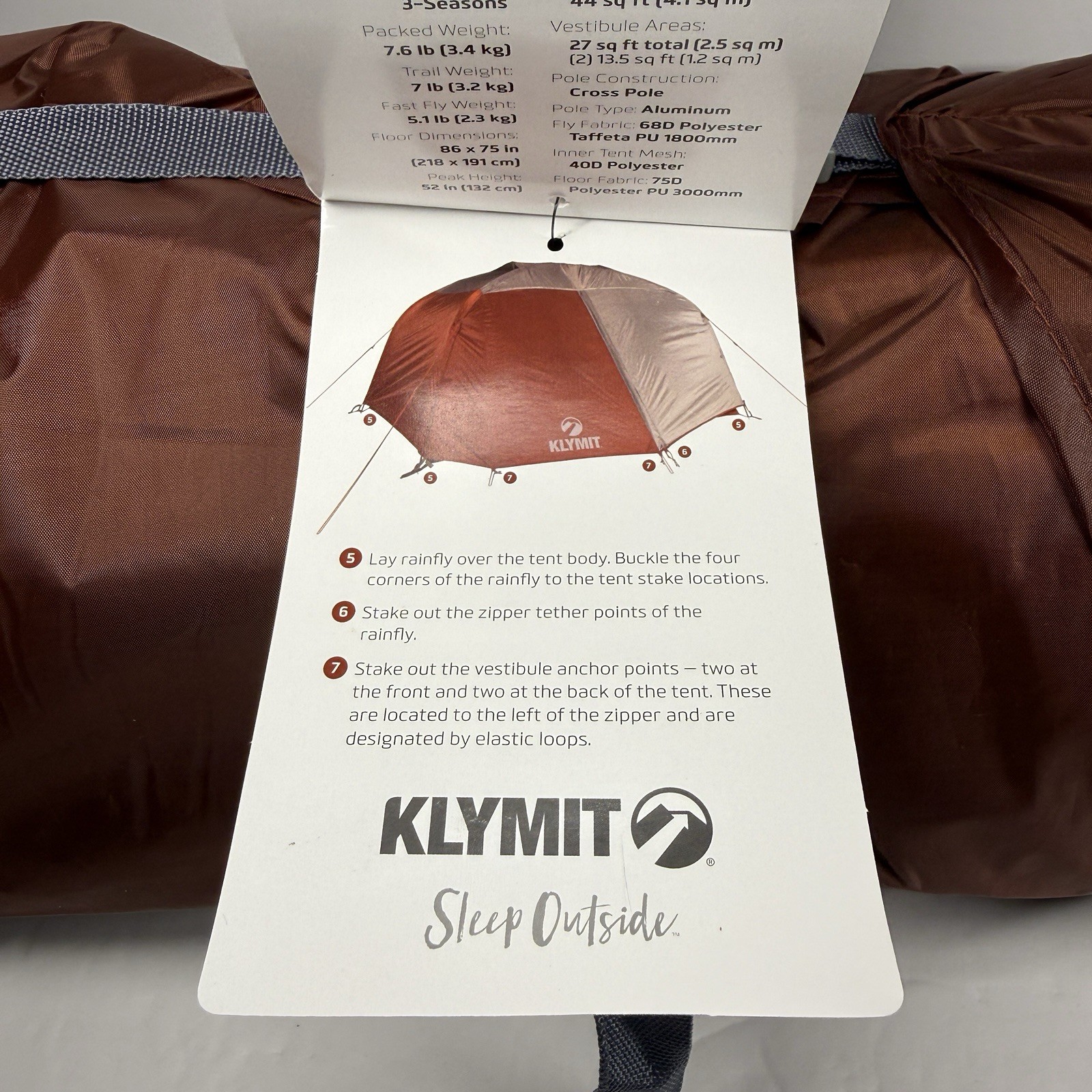 Klymit Cross Canyon 3 Person backpacking Tent BRAND NEW