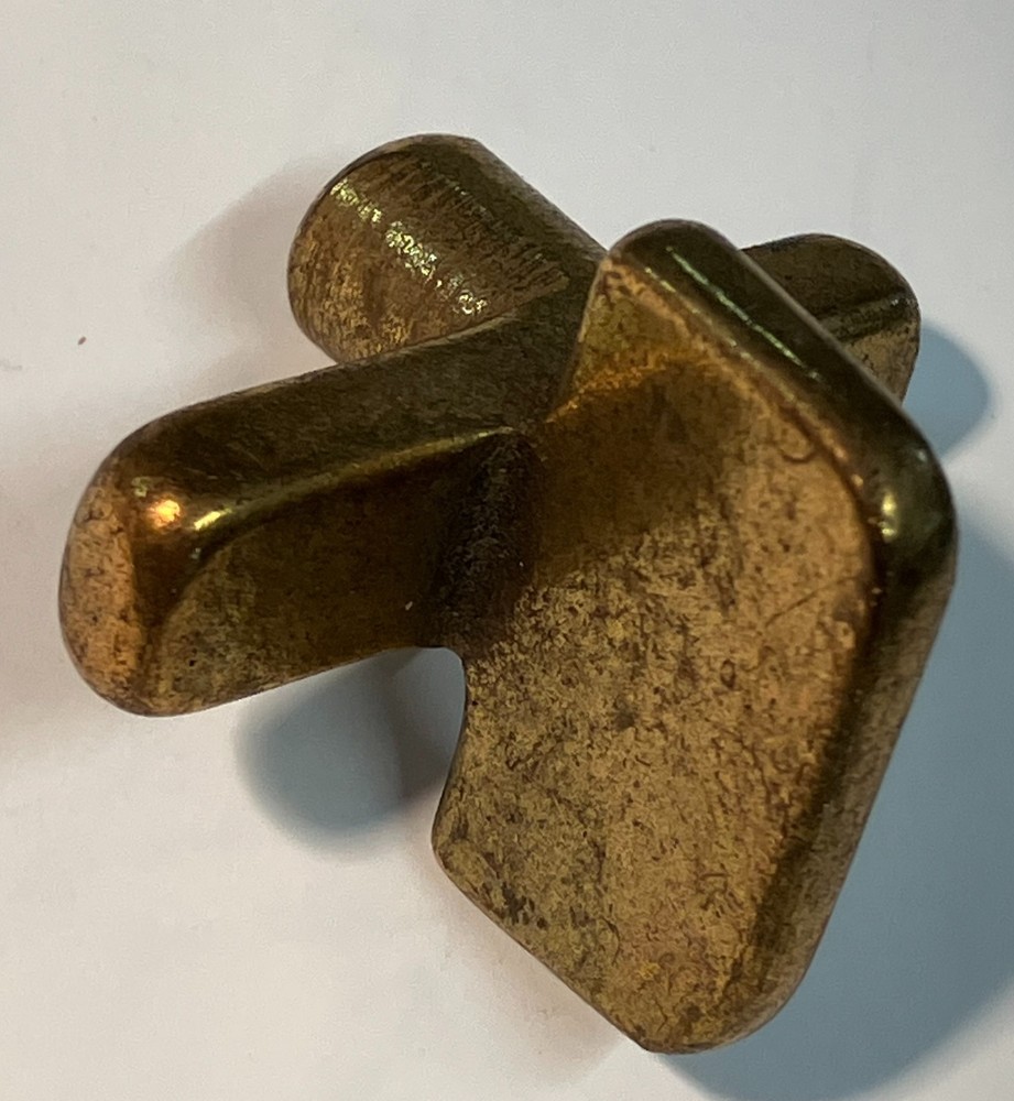 Shelf pins: large, heavy solid brass