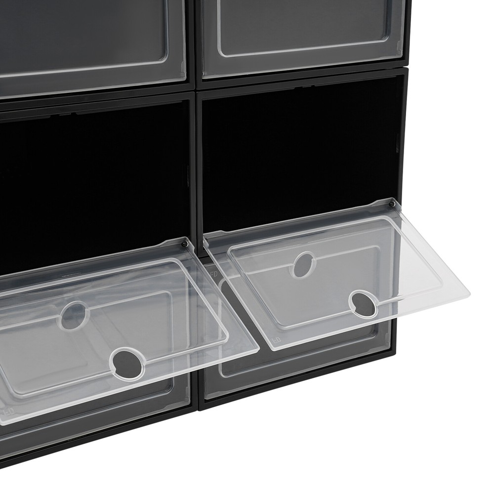 24 Pack Shoe Storage Boxes, Stackable Shoe Boxes, Shoe Storage Organizer NEW