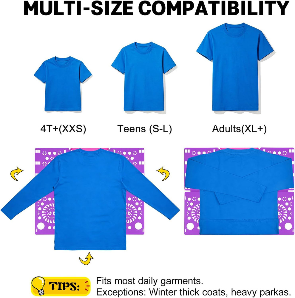 Version 3 Shirt Folding Board T Shirts Clothes Folder Durable Plastic Laundry Fo
