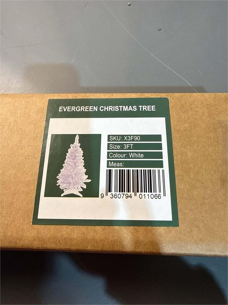 3ft Small Christmas Tree Mini Artificial White W Lights