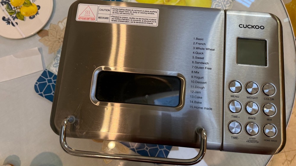 CUCKOO CBM-AAB101S 2 Lb Multi-Functional Bread Maker – 15 Menu Options